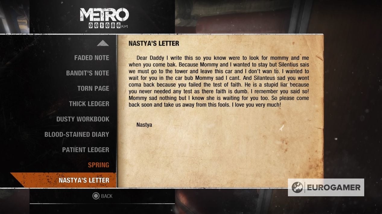 Metro Exodus Diary locations explained - 75