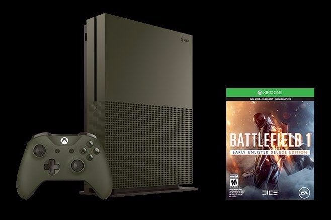 Xbox One S gets painted military green for 1TB Battlefield 1 console ...