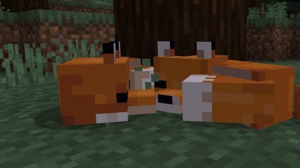 Image for Minecraft's Bedrock Edition adds character creator and adorable, chicken-chomping foxes