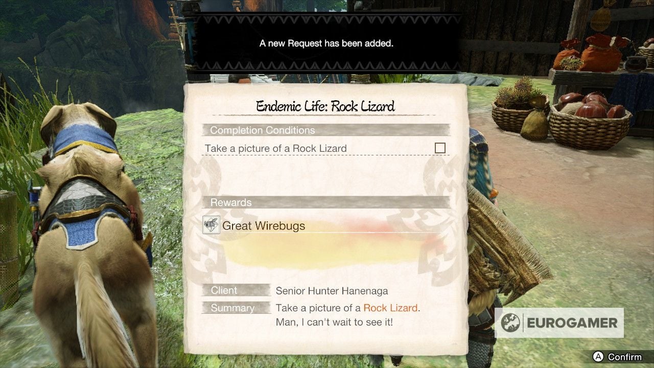 Monster Hunter Rise   Rock Lizard location  How to complete the Endemic Life  Rock Lizard request explained - 57