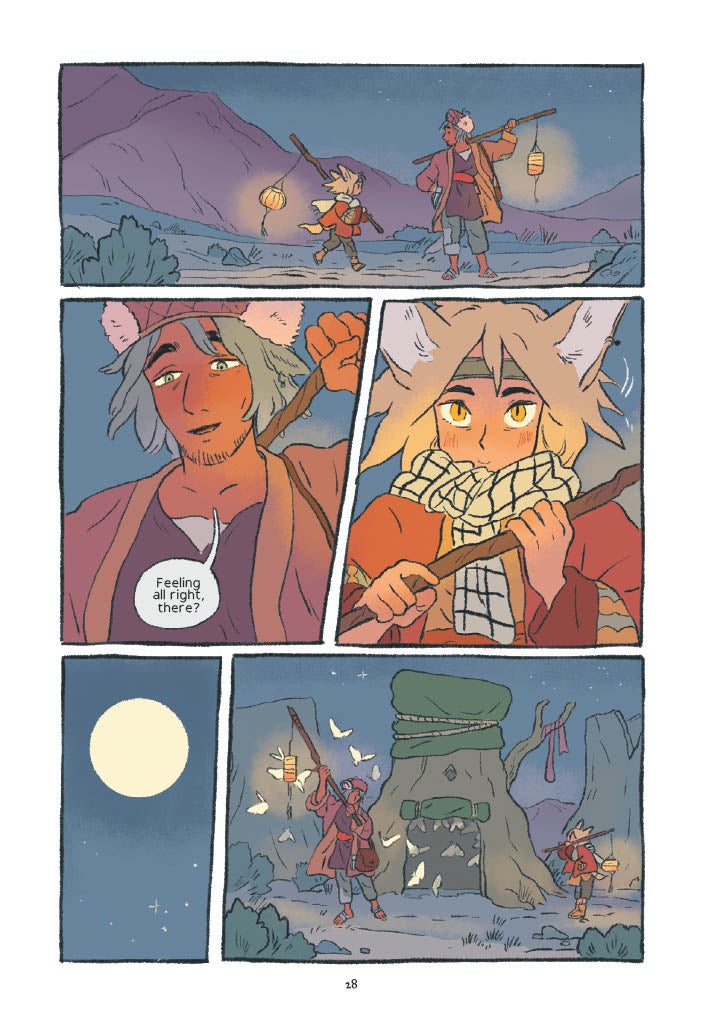 Illustrated colored comic page