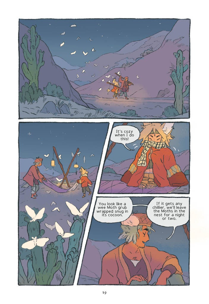 Illustrated colored comic page