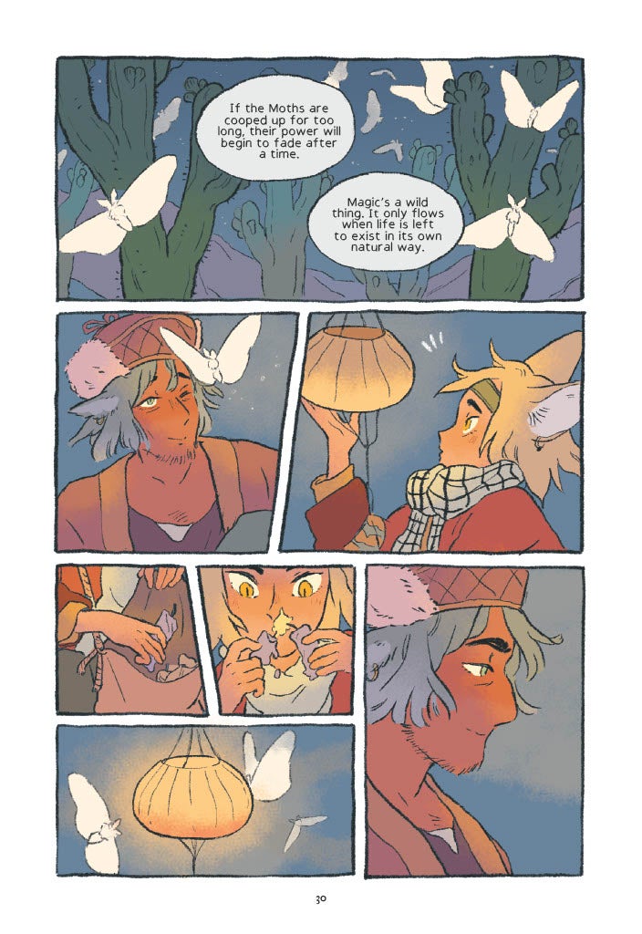 Illustrated colored comic page