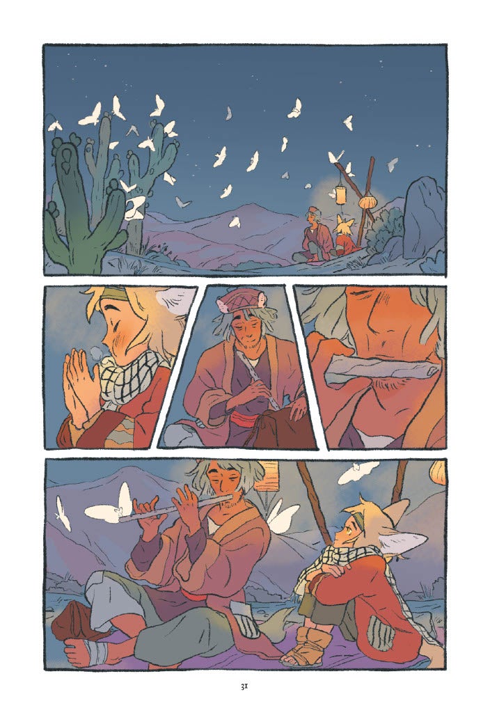 Illustrated colored comic page