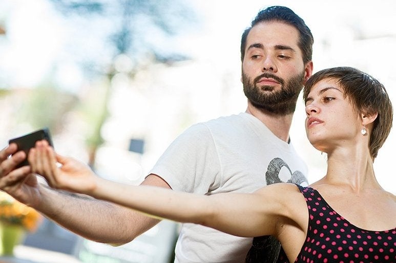 Image for New iPhone game Bounden requires two players to dance together