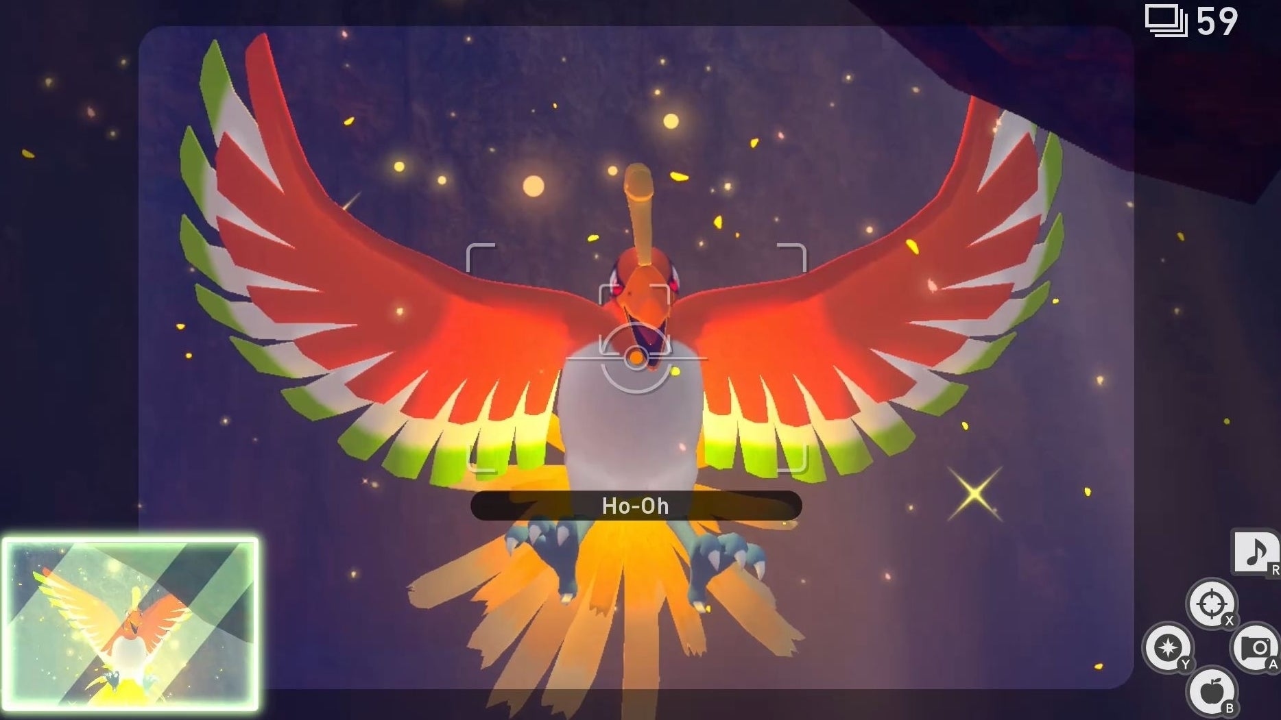 Image for New Pokémon Snap - Ho-Oh's location, A Slice of the Rainbow request and how to take a four star Ho-Oh photo explained