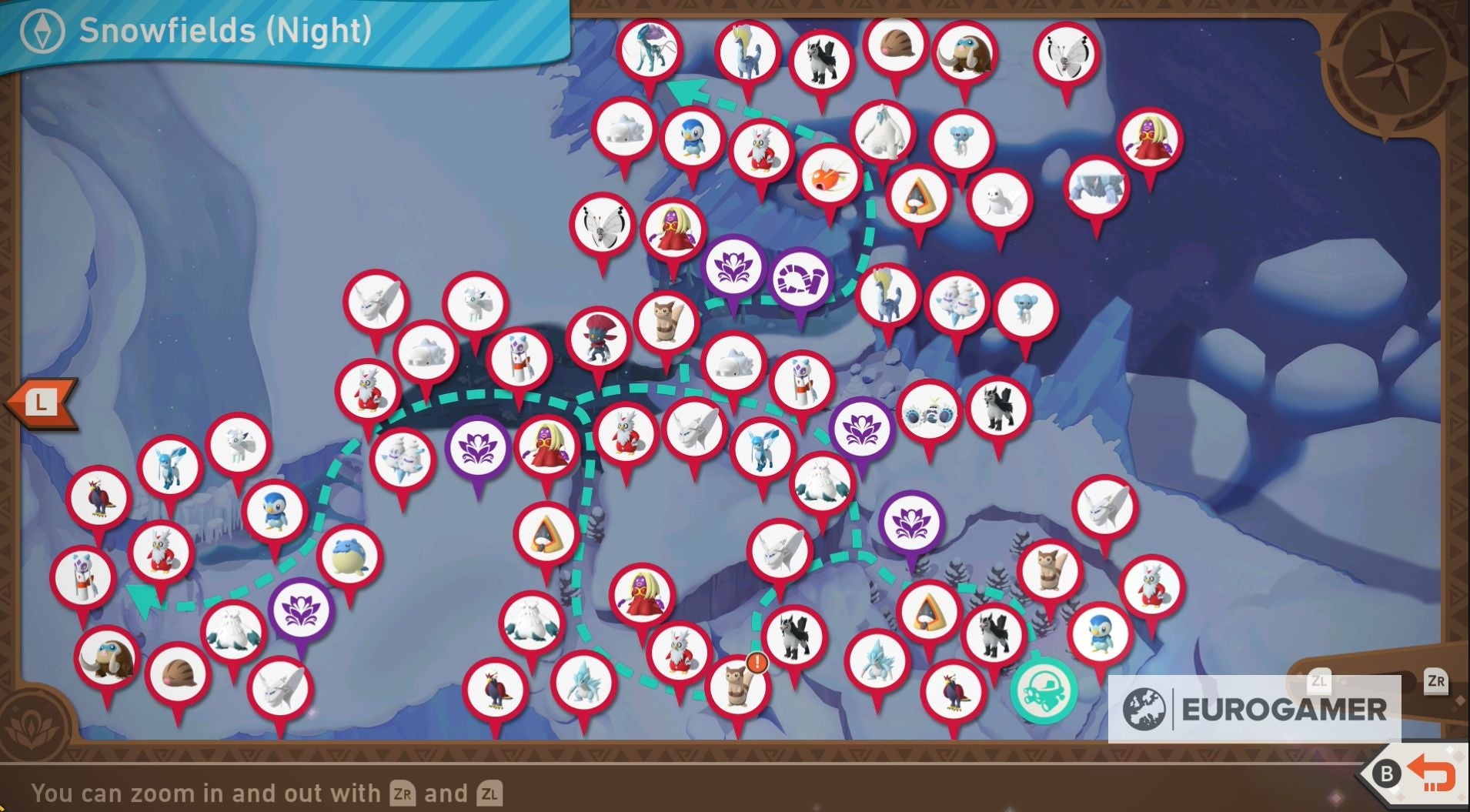 New Pok mon Snap   Shiver Snowfields Alternative Route  How to unlock the alternate route for the Snowfields Day and Night courses explained - 63