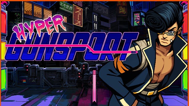 Immagine di Hyper Gunsport è un 'Windjammers cyberpunk' con le pistole