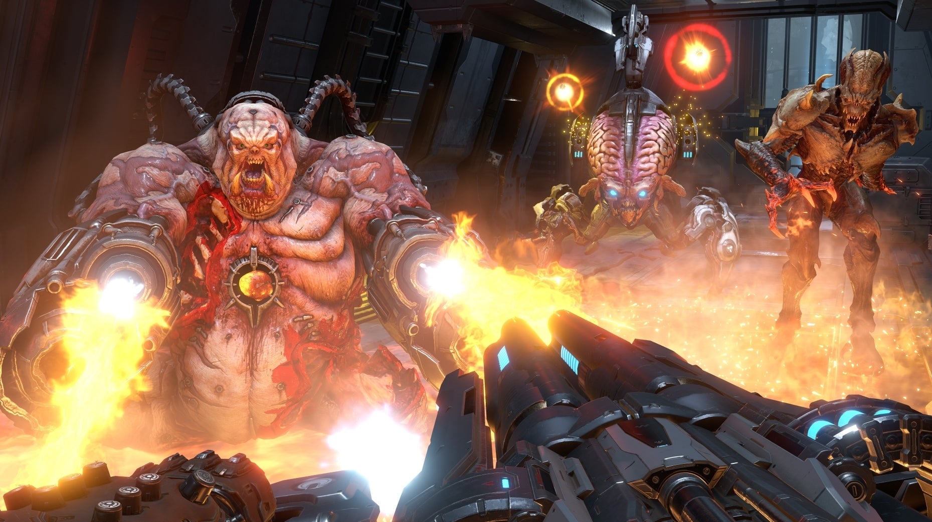 Immagine di E3 2019: Doom Eternal si mostra in una serie di cruenti video di gameplay, l'iconico FPS ha una data di uscita