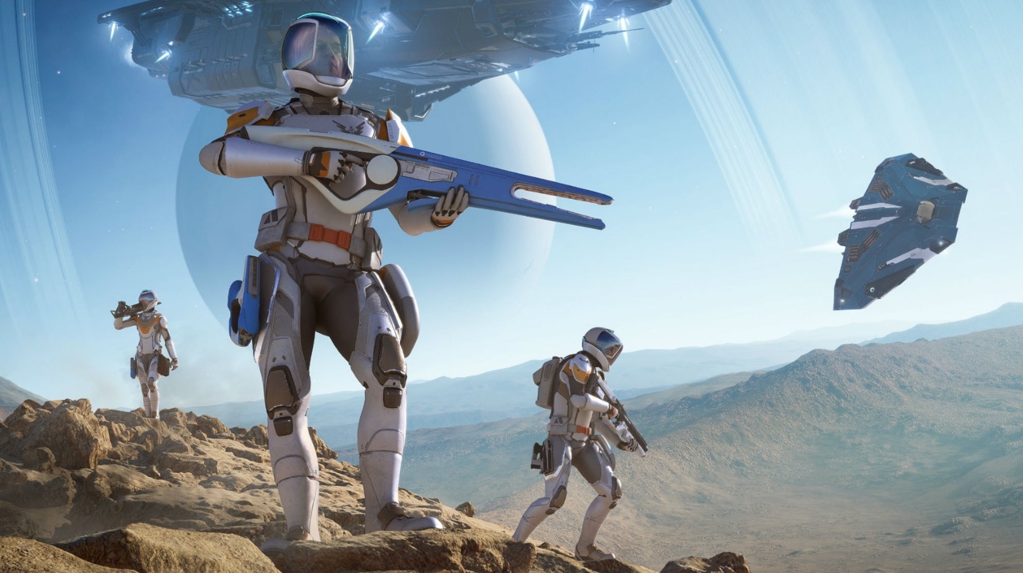 Immagine di Elite Dangerous: Odyssey mostra il combattimento 'a terra' in un nuovo video tra Mass Effect e Call of Duty