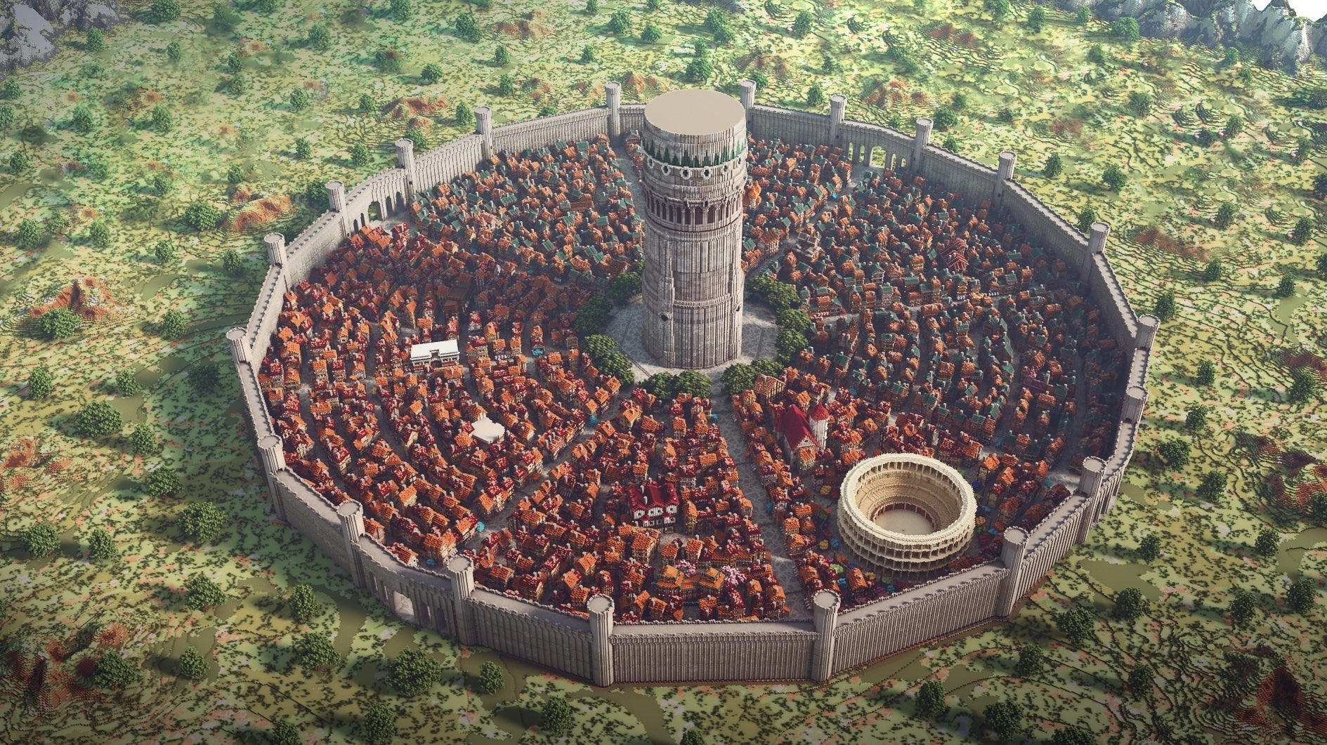 Immagine di Minecraft accoglie un'immensa e spettacolare città anime ricreata da architetti e designer professionisti