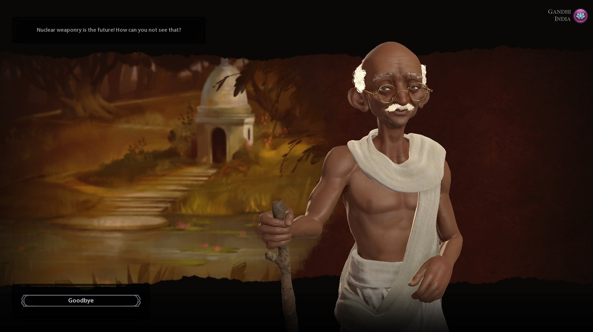 Immagine di Nuclear Gandhi di Civilization è solamente un mito