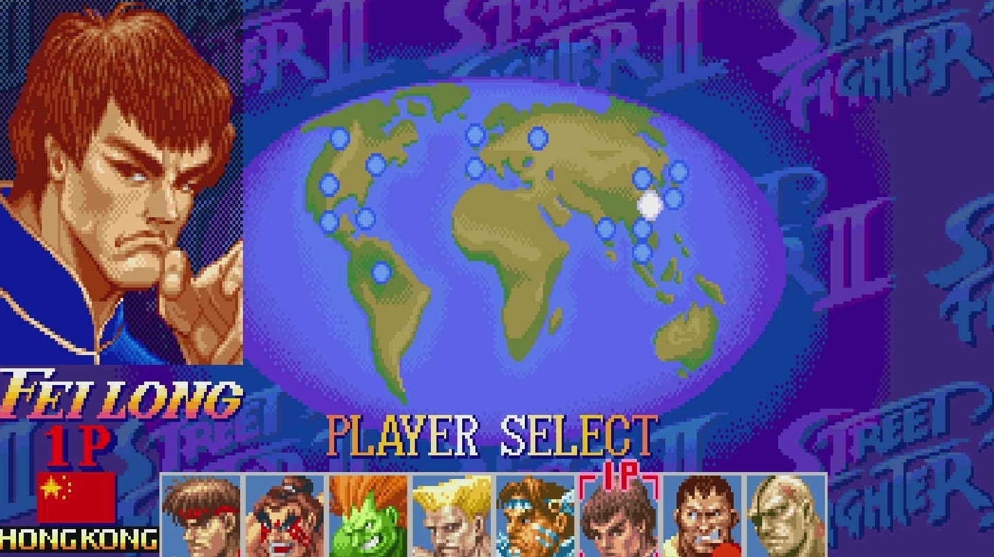 Immagine di Super Street Fighter 2 Turbo in Capcom Arcade Stadium sostituisce la bandiera di Hong Kong con quella della Cina e fa discutere