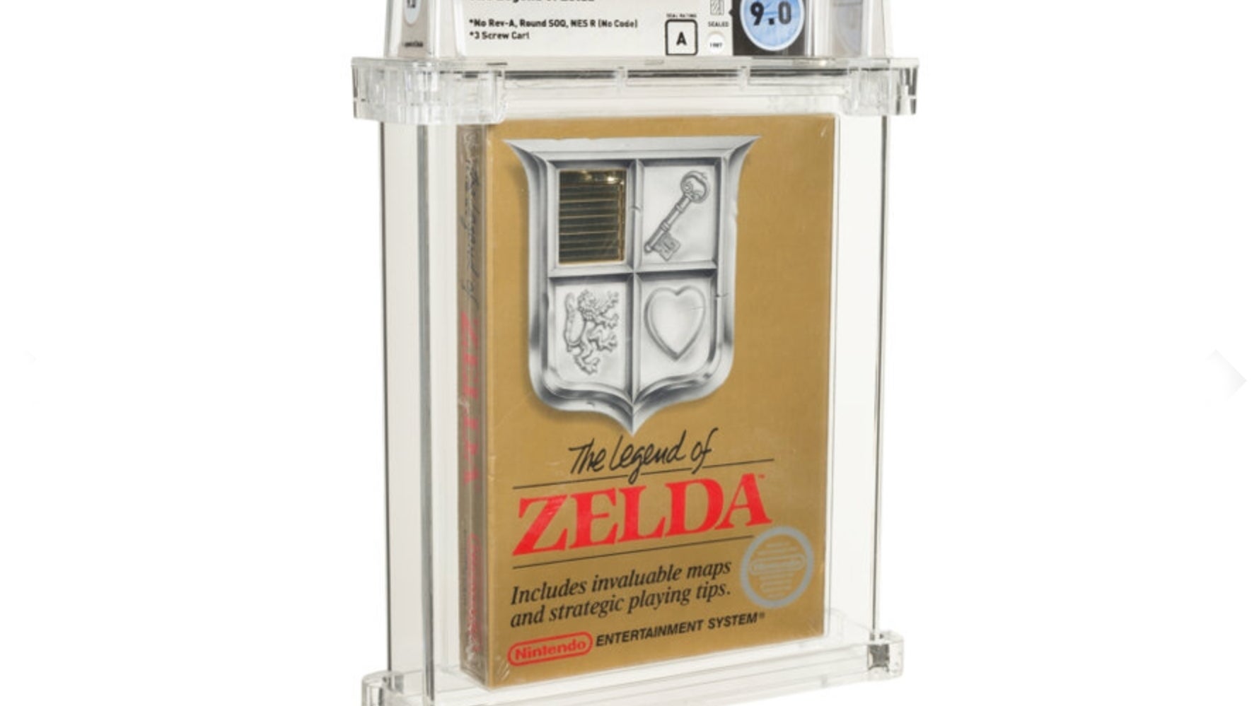 Immagine di The Legend of Zelda in una rarissima copia NES che è stata venduta all'asta per $870.000