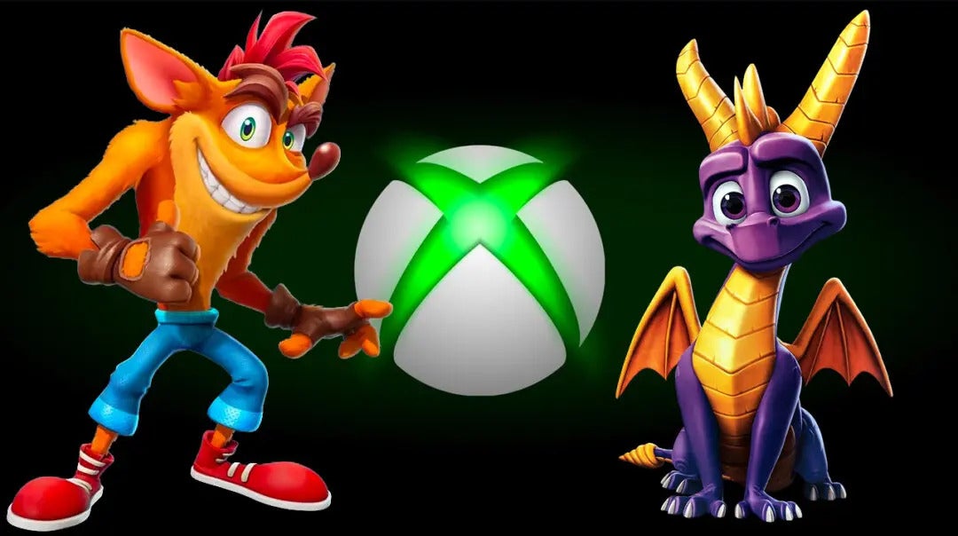 Immagine di Xbox ora possiede icone PlayStation come Crash Bandicoot e Spyro