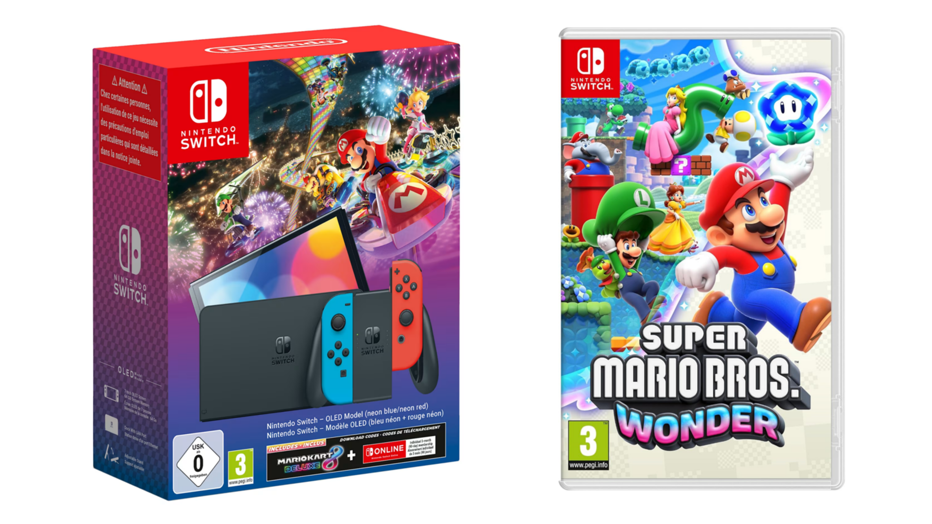 Nintendo Switch with Super Mario Bros. WonderBundle 