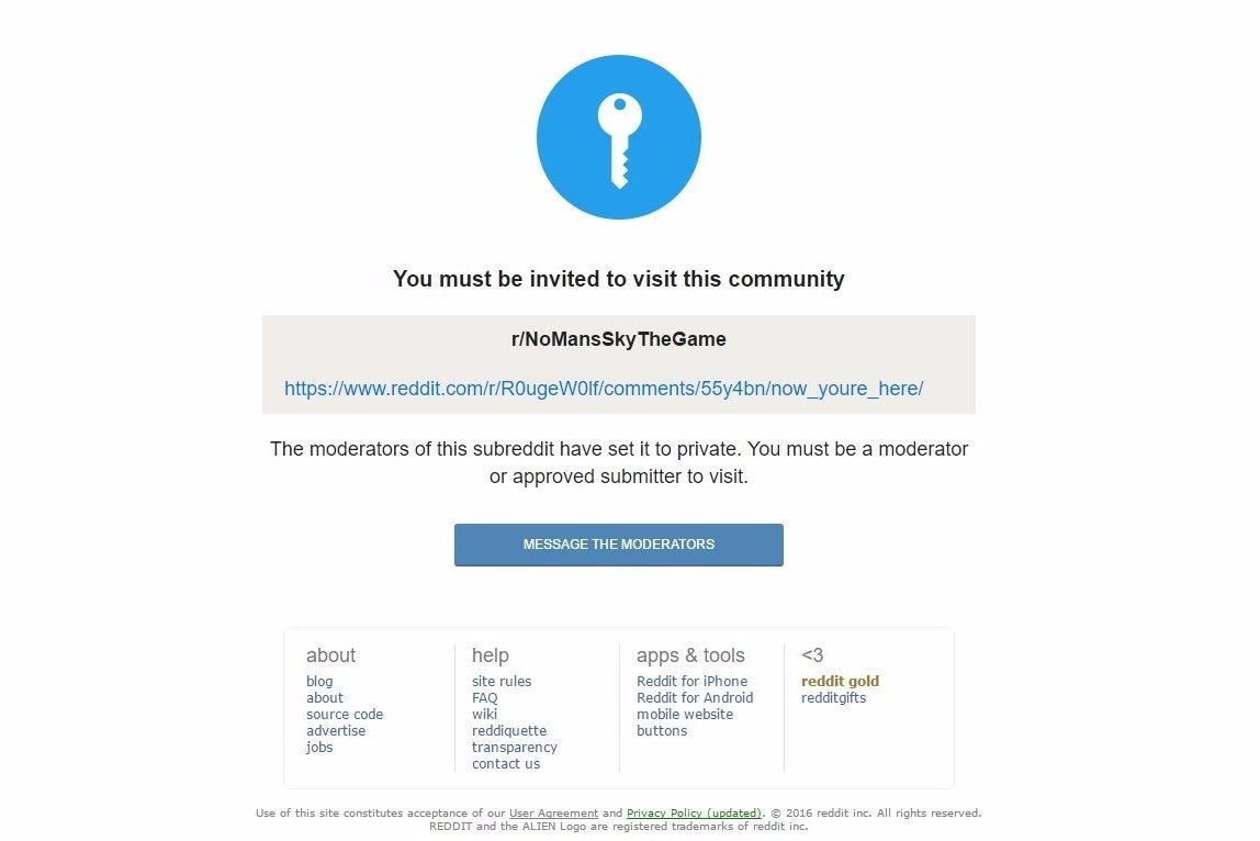 No Man's Sky subreddit shut down, community erupts | Eurogamer.net