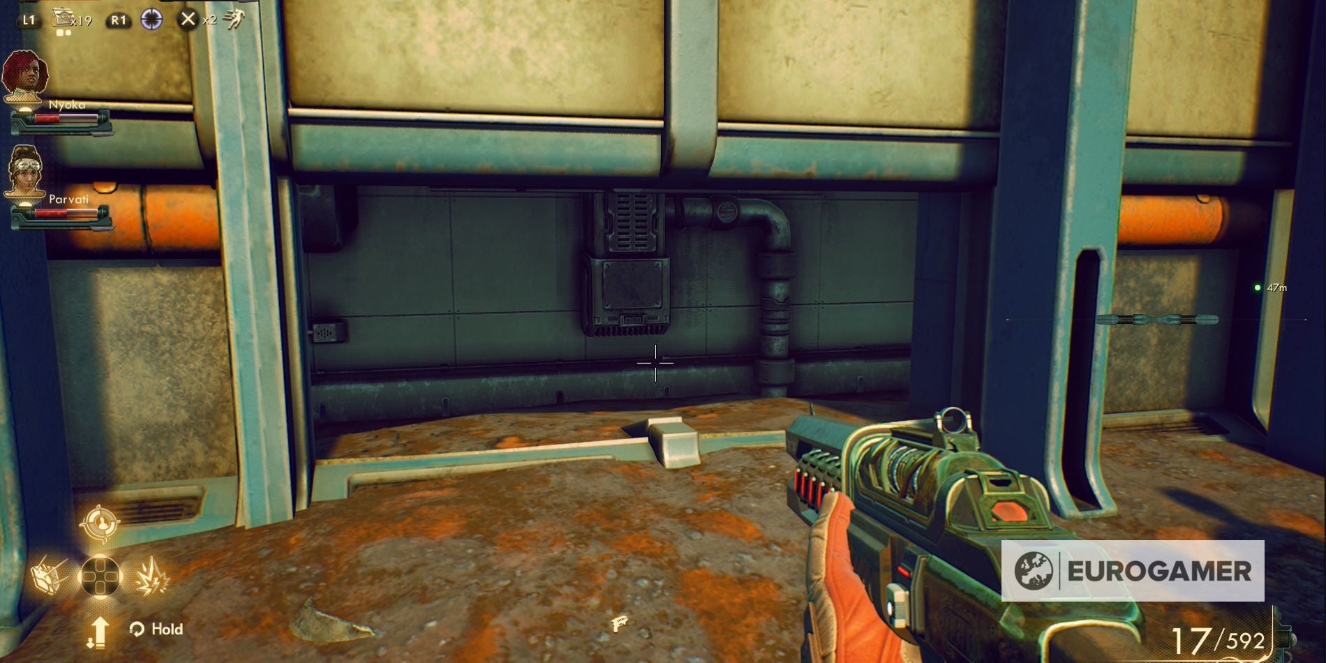 The Outer Worlds  Weapons From the Void mission   finding the Groundbreaker weapon explained - 3
