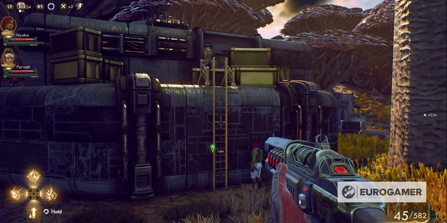 The Outer Worlds  Weapons From the Void mission   finding the Groundbreaker weapon explained - 14