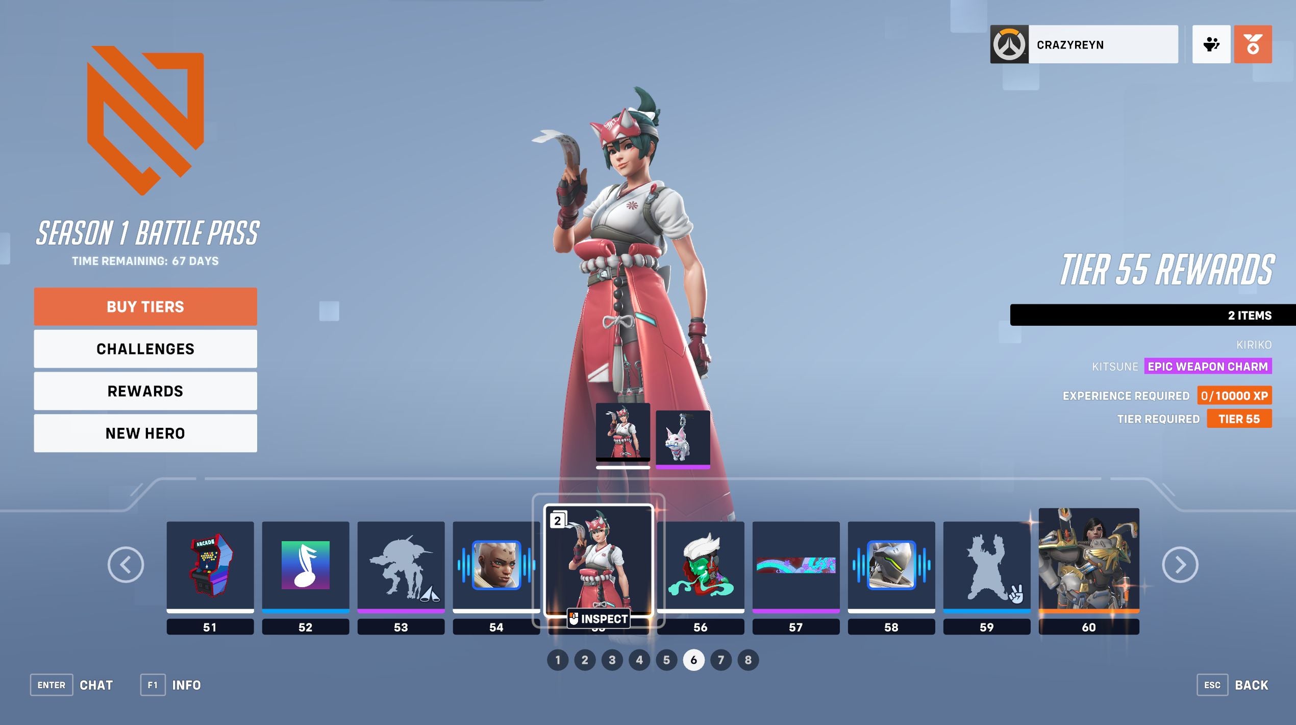 Overwatch 2 Season 1 Battle Pass skins list  how to unlock Kiriko and Mythic skin Cyber Demon - 83
