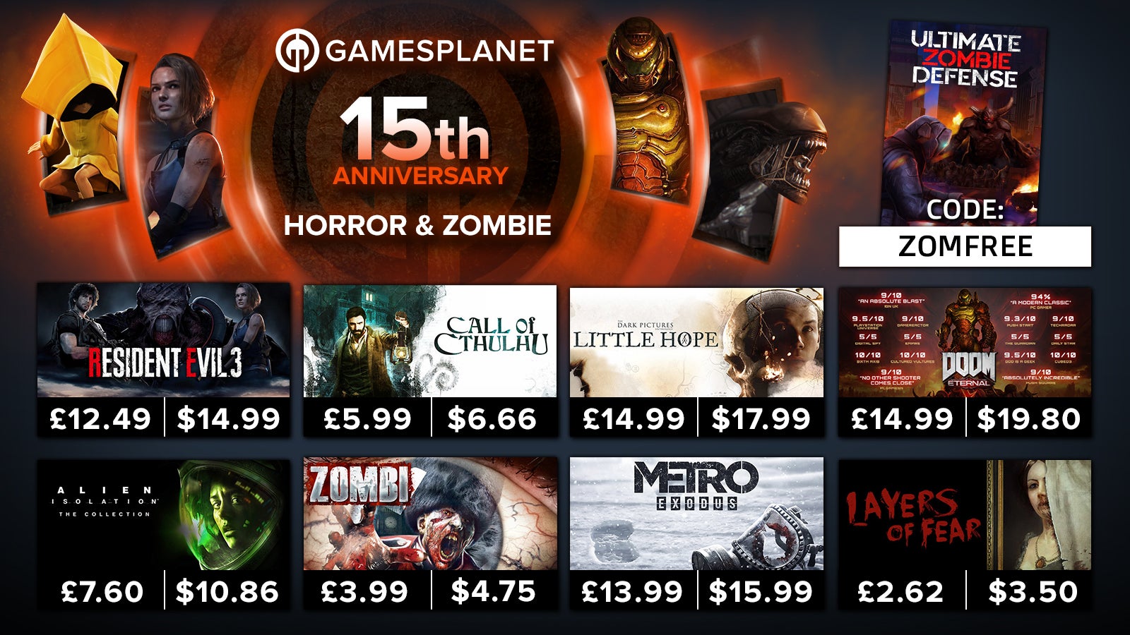 Gamesplanet 15th anniversary sale kicks off with discounts on a horde of horror games - 29