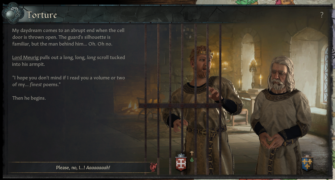 Crusader Kings 3 s next update will let you torture people with your awful poetry - 26