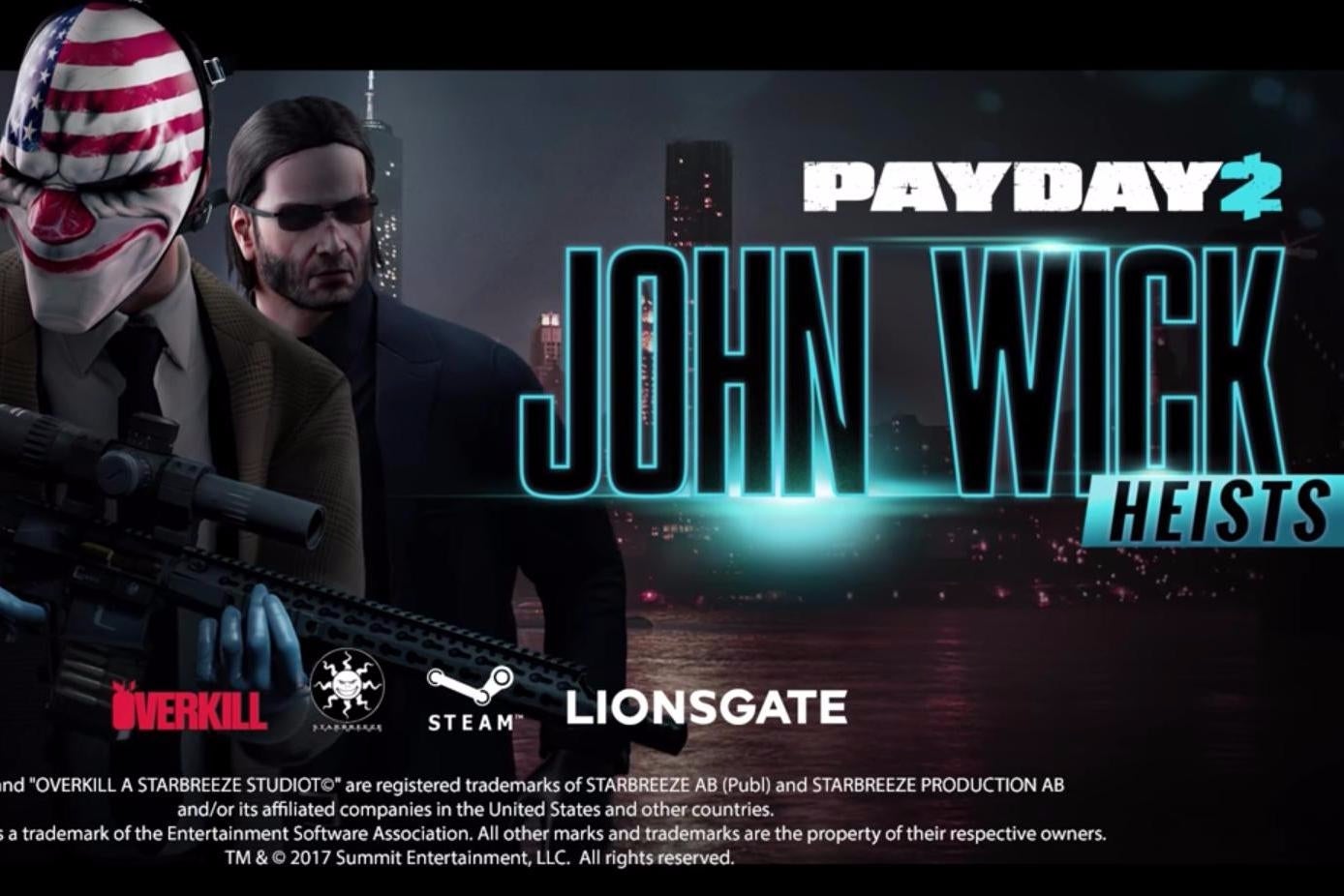 Imagen para Payday 2 se actualiza mañana con misiones de John Wick