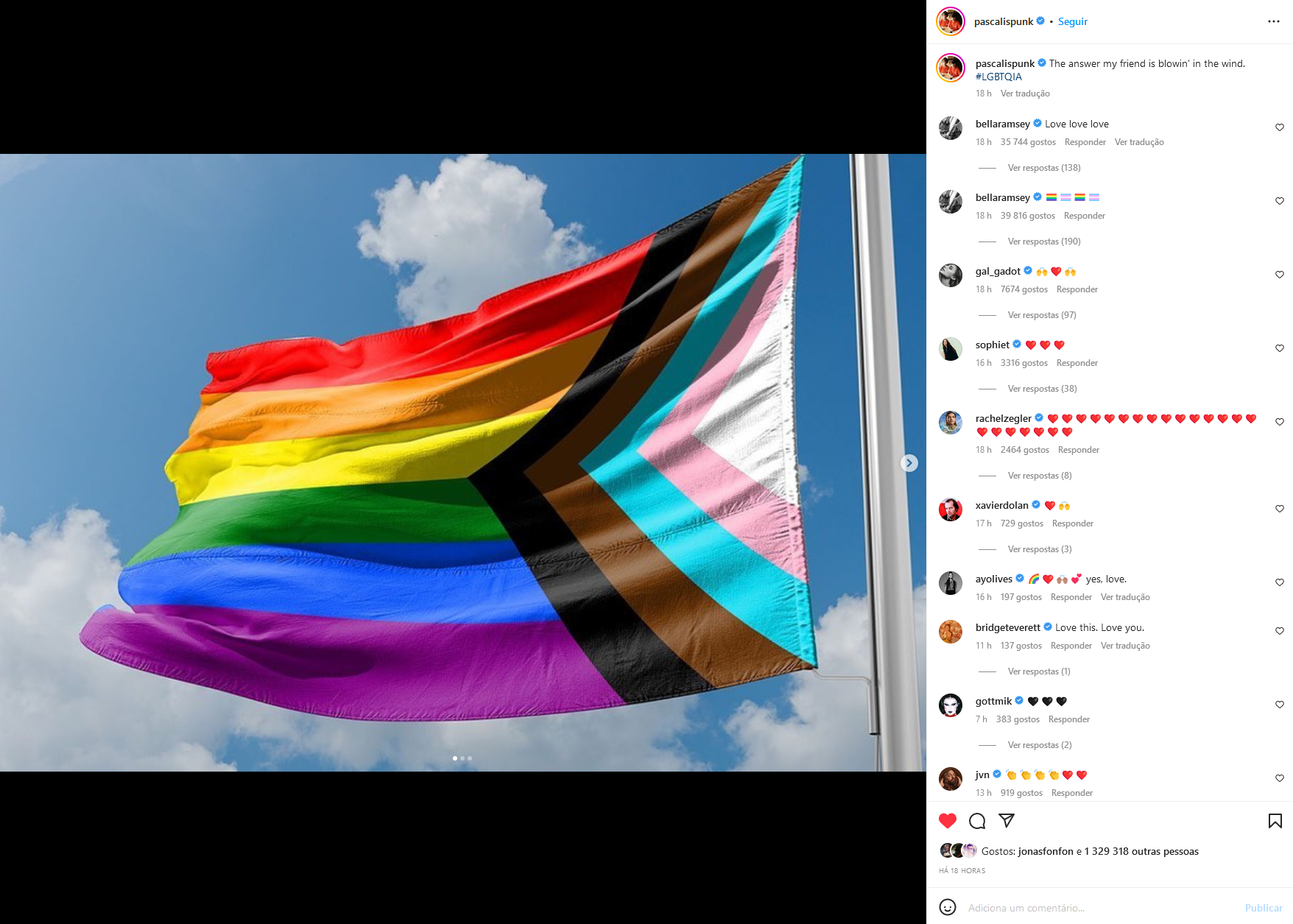 Imagem para Pedro Pascal mostra apoio à comunidade LGBTQIA+