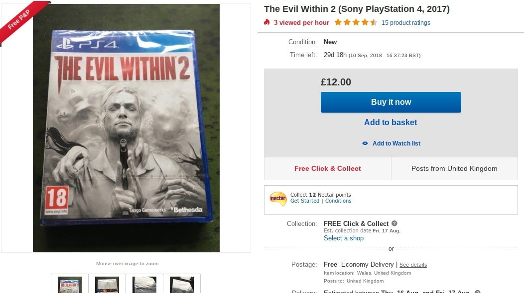 Image for Bethesda defends its legal threat against a man who tried to resell a "new", sealed copy of The Evil Within 2 on Amazon Marketplace