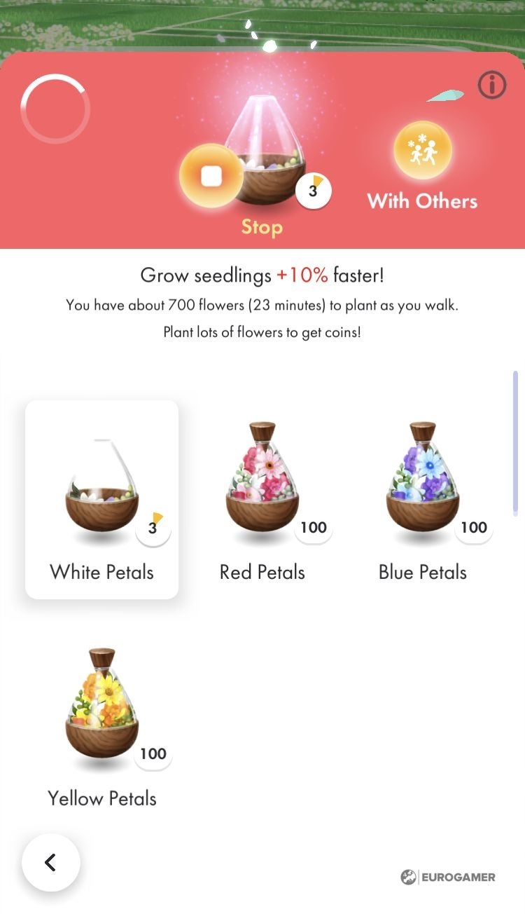 Pikmin Bloom Flowers  Big flowers  how to get petals and plant flowers in Pikmin Bloom - 3
