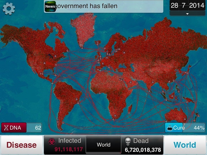 Image for Plague Inc. pulled from Chinese App Store