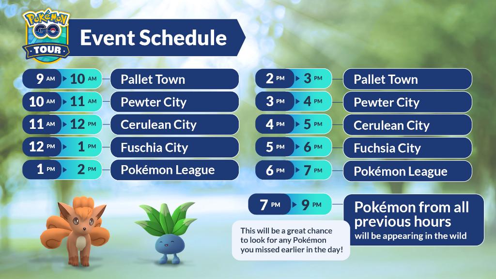 Pokemon Go Tour Kanto event times rewards research and free activities explained