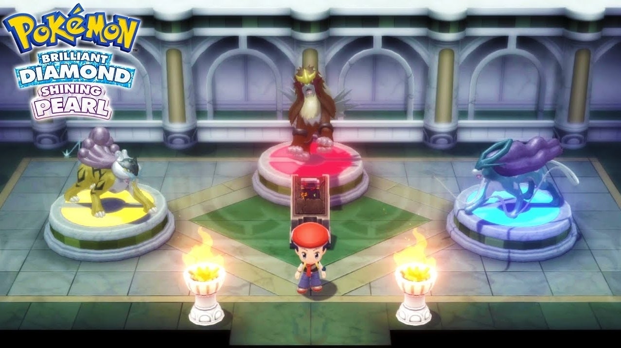 Imagem para Pokémon Brilliant Diamond e Shining Pearl - Como obter Entei, Raikou, Suicune