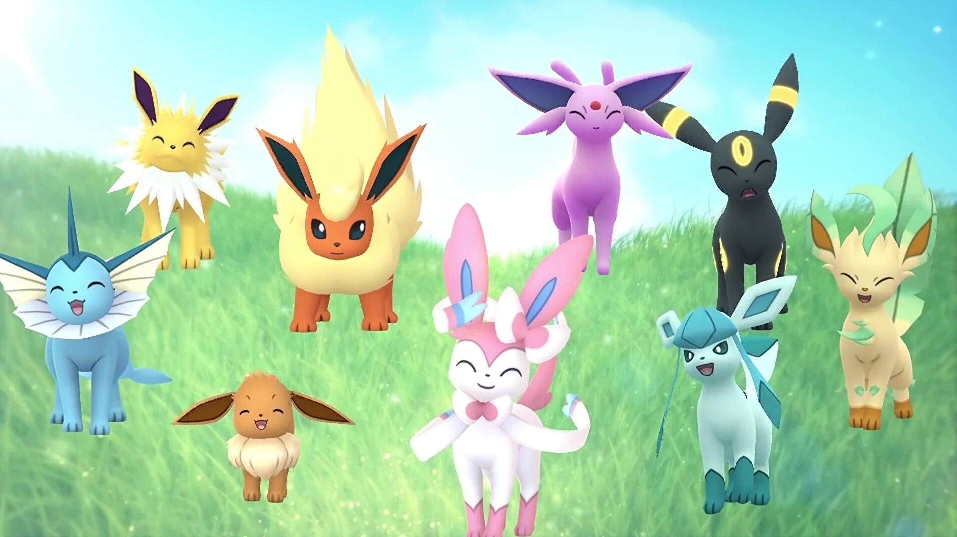 Imagen para Pokémon Go: Evoluciones de Eevee - Evolucionar a Eevee a Sylveon, Leafeon, Glaceon, Umbreon, Espeon, Vaporeon, Jolteon y Flareon