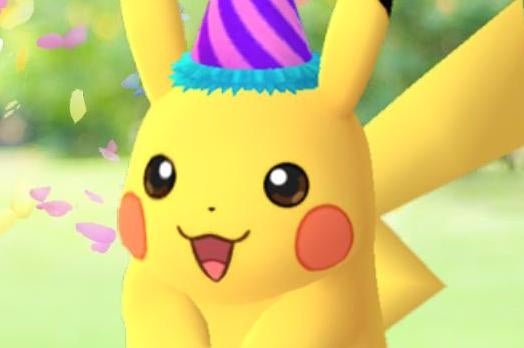 Pikachu with a birthday hat clearance