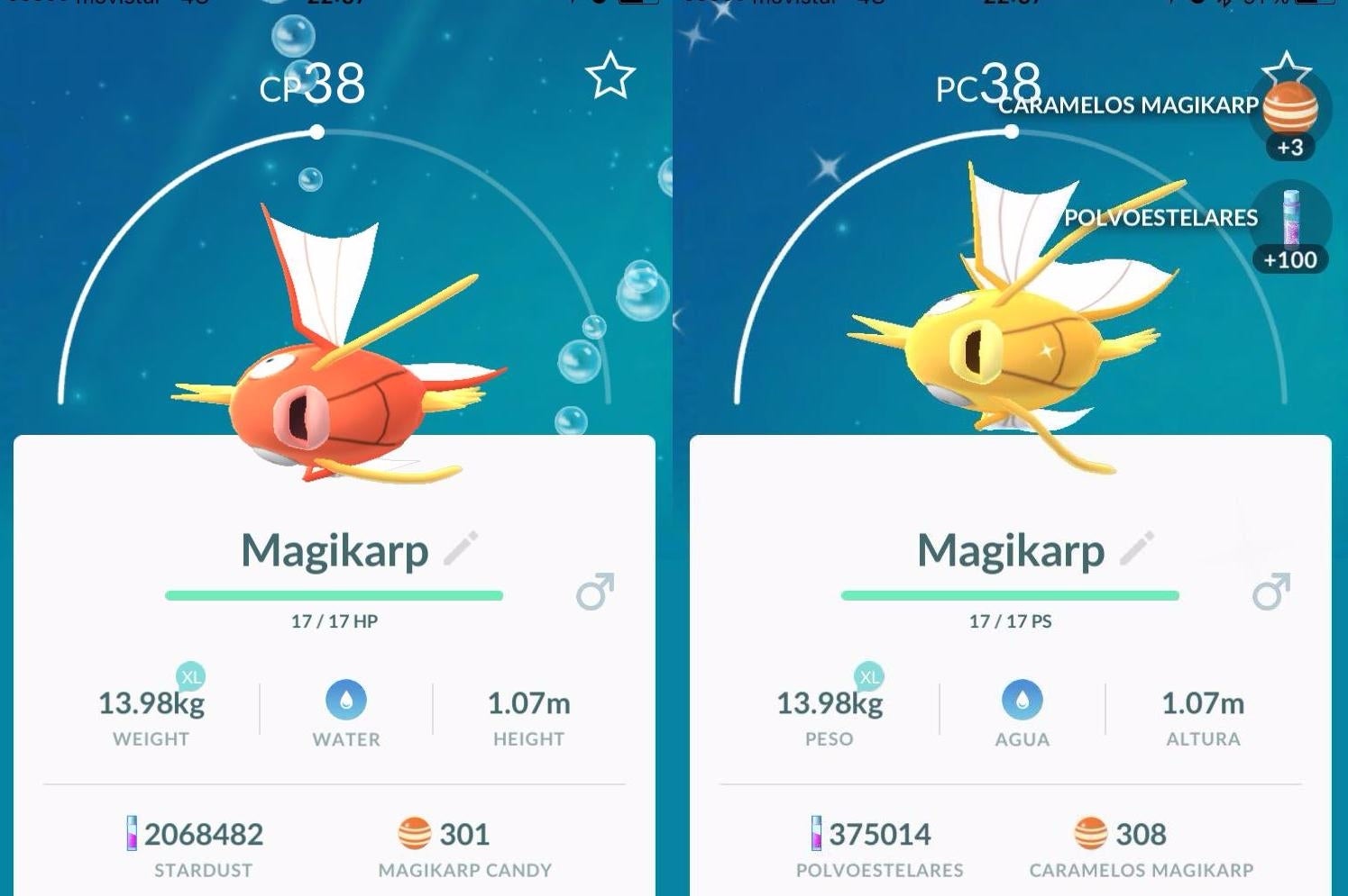 Imagen para Pokémon Go - Variocolor: cómo capturar Magikarp Shiny, Gyarados Rojo y lo que sabemos sobre los Pokémon Shiny