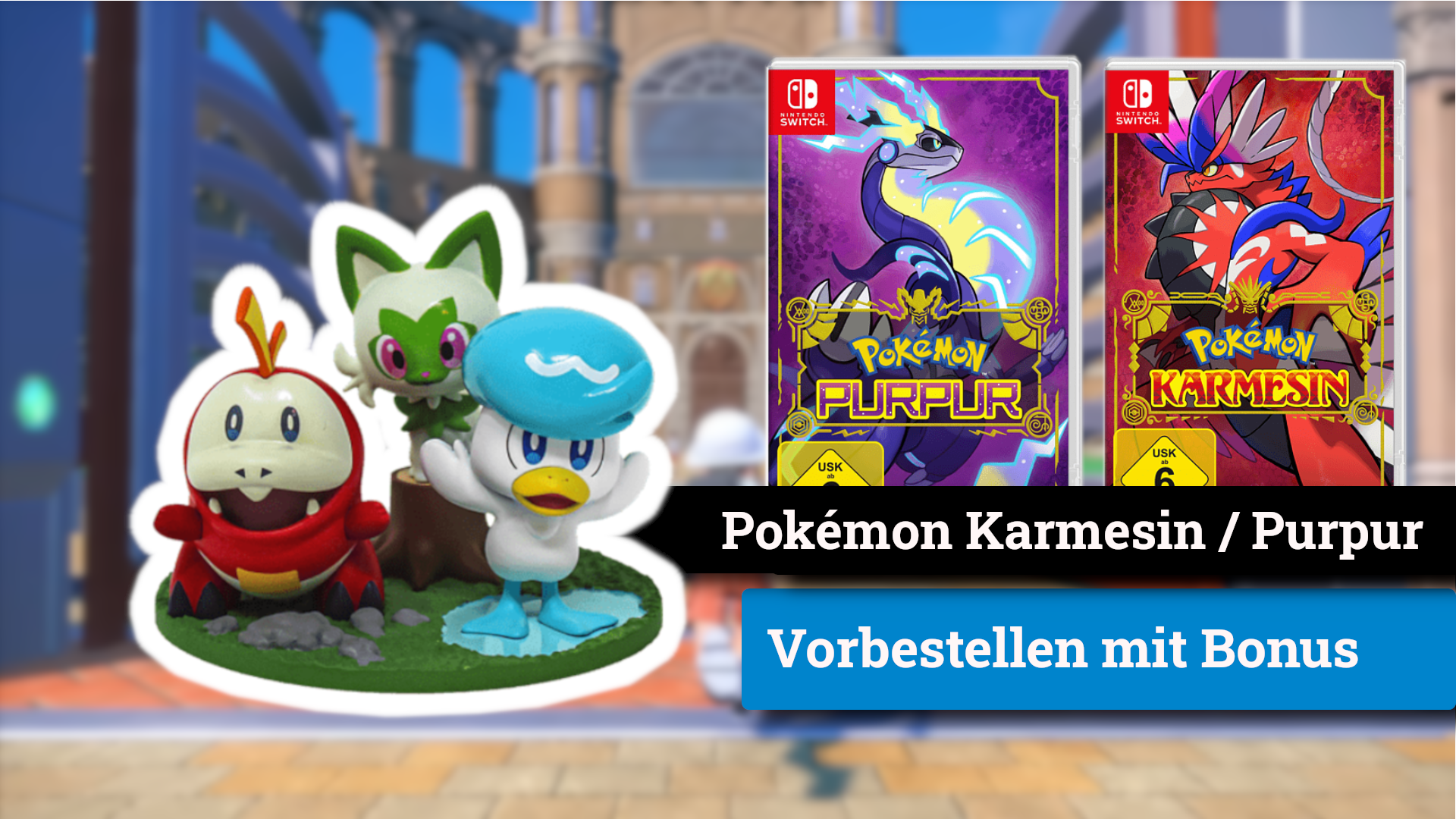 Bilder zu Pokémon Karmesin und Purpur: Süße Starter-Figur als Vorbesteller-Bonus