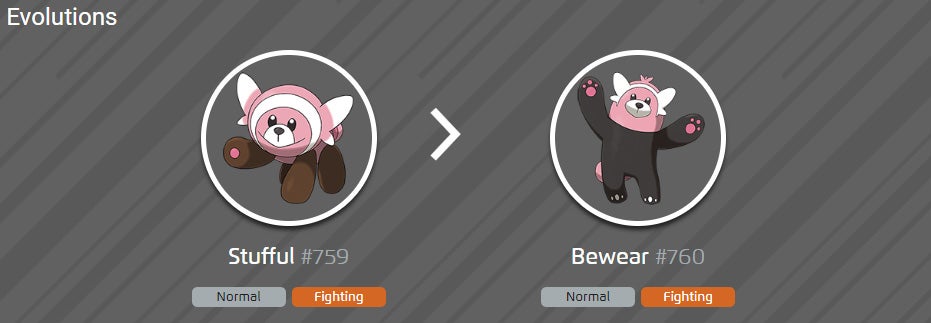 Shiny Stufful  evolution chart  100  perfect IV stats and Bewear best moveset in Pok mon Go - 97