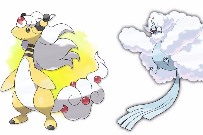 Image for Pokémon Sun and Moon - Mega Latios, Latias, Ampharos, and Altaria download codes for Latiosite, Latiosite, Ampharosite and Altarianite