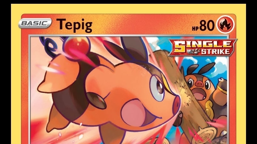 Afbeeldingen van Pokémon TCG Sword & Shield - Battle Styles expansion bevat unieke Tepig kaart