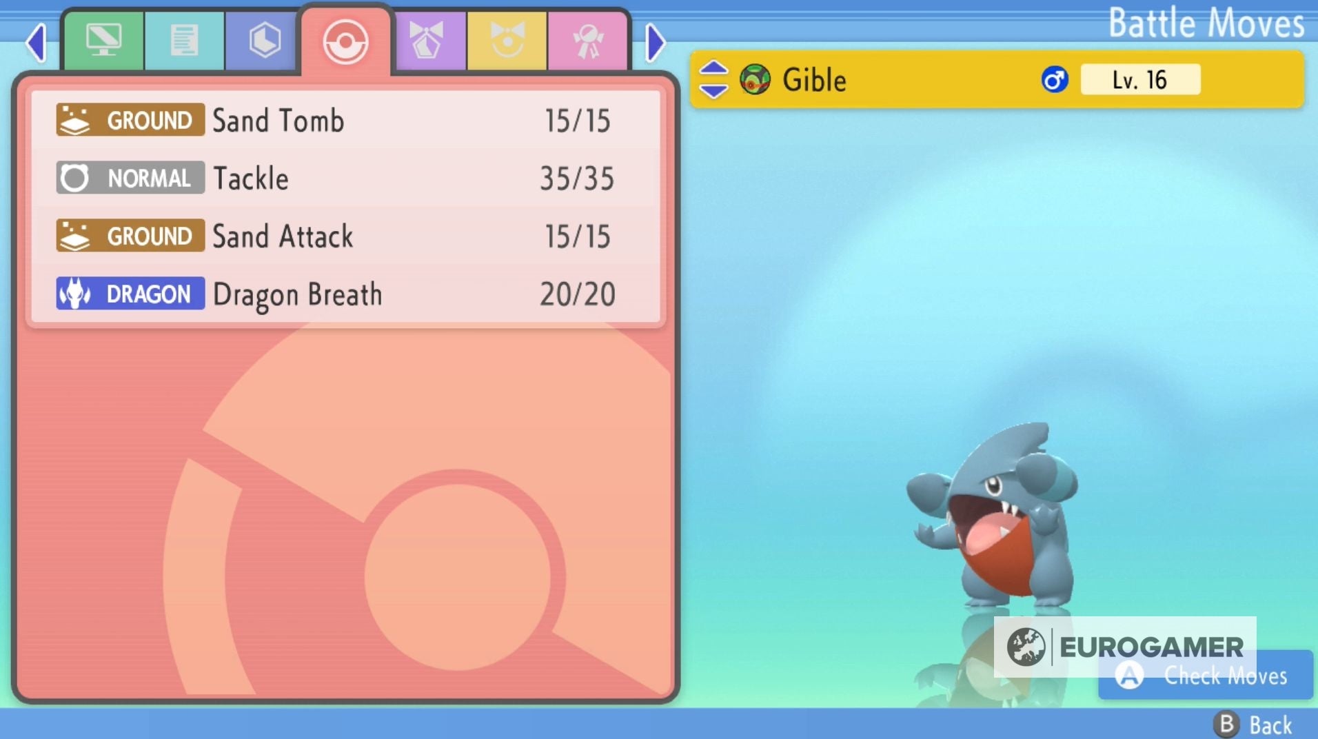 Pok mon Brilliant Diamond and Shining Pearl Gible location  How to get Gible and movesets for Gible  Gabite and Garchomp explained - 81