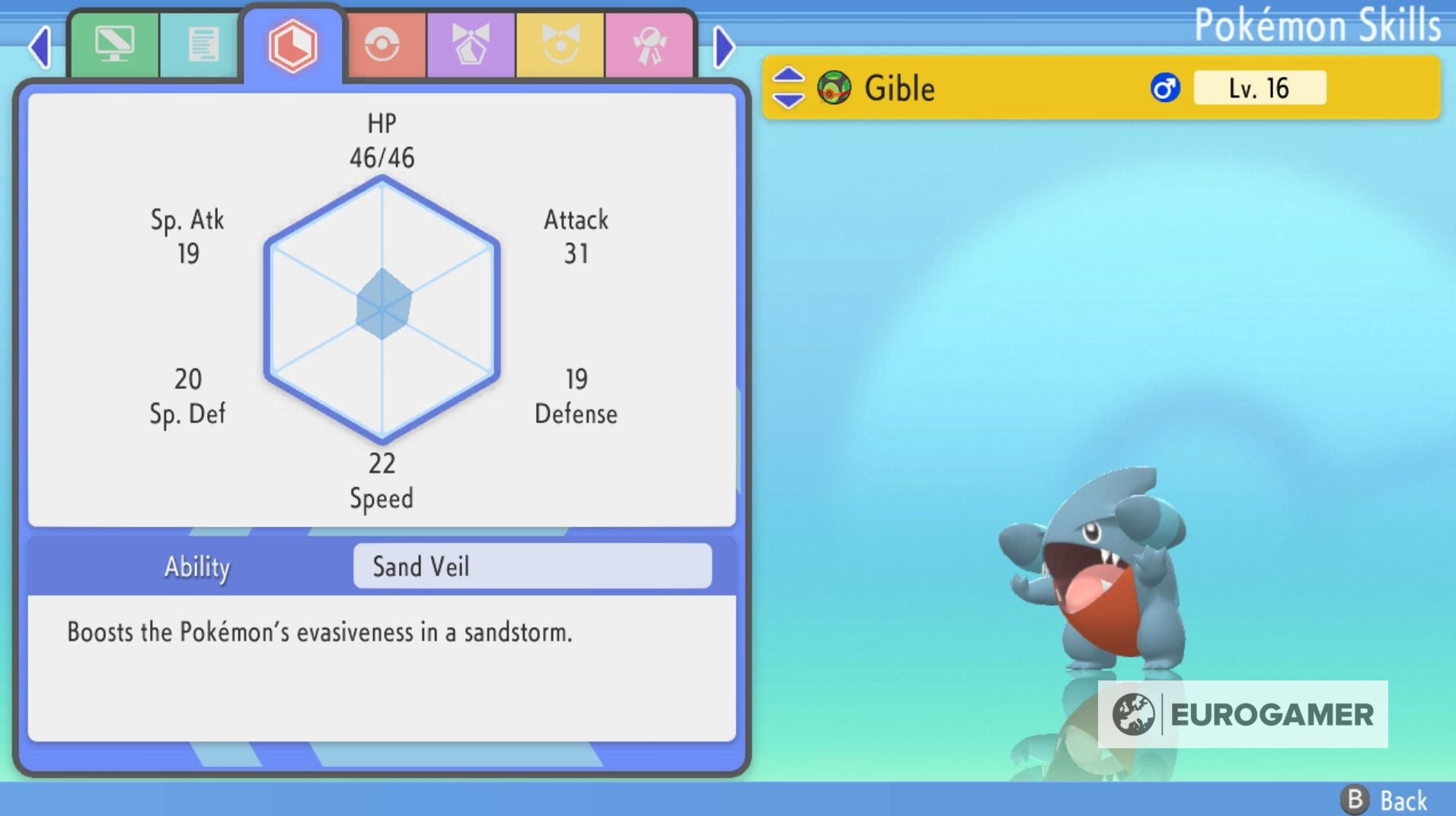 Pok mon Brilliant Diamond and Shining Pearl Gible location  How to get Gible and movesets for Gible  Gabite and Garchomp explained - 5