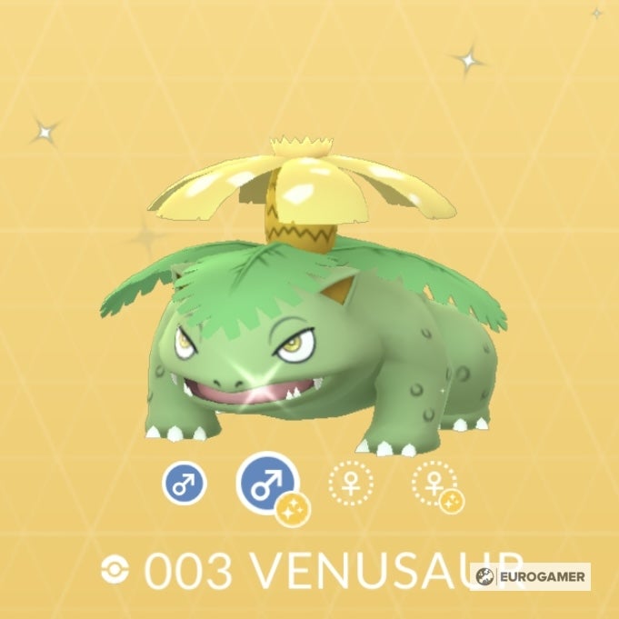Shiny Bulbasaur  evolution chart  100  perfect IV stats and Venusaur best moveset in Pok mon Go - 75