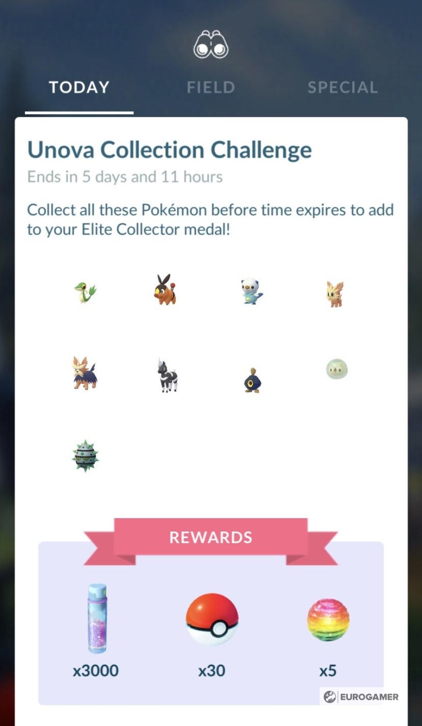 Pokémon Go A Very Slow Discovery event Collection Challenge and field
