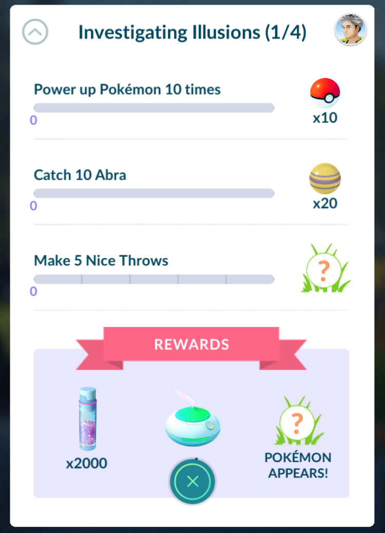 Pokémon Go Investigating Illusions quest steps rewards and price explained