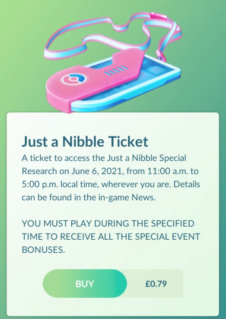 Pok mon Go Just a Nibble research quest steps explained - 99