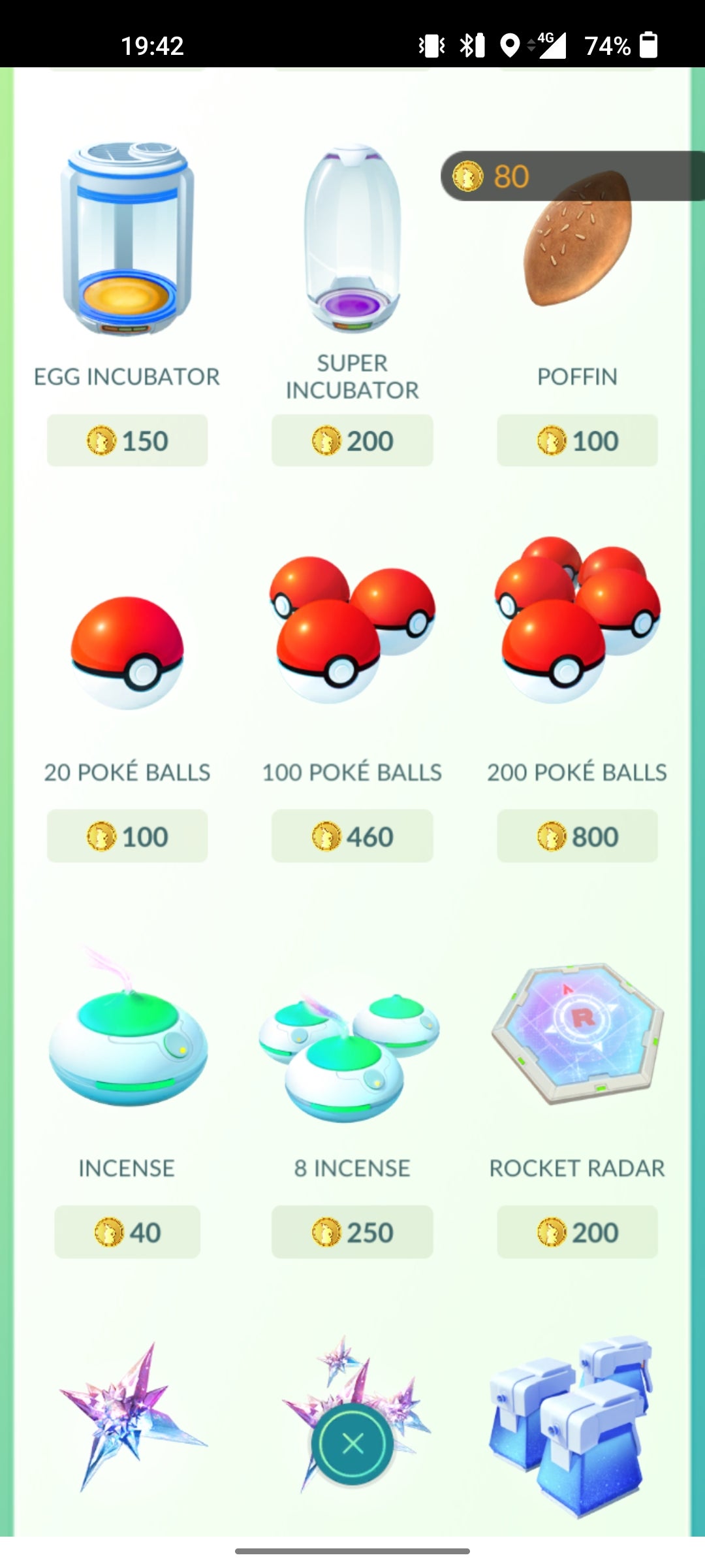 Pokémon Go Pokébälle im Shop