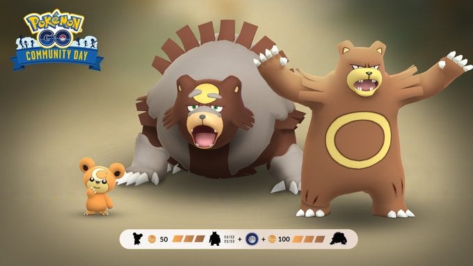 Shiny Teddiursa evolution chart  100  perfect IV stats and Ursaluna best moveset in Pok mon Go - 83