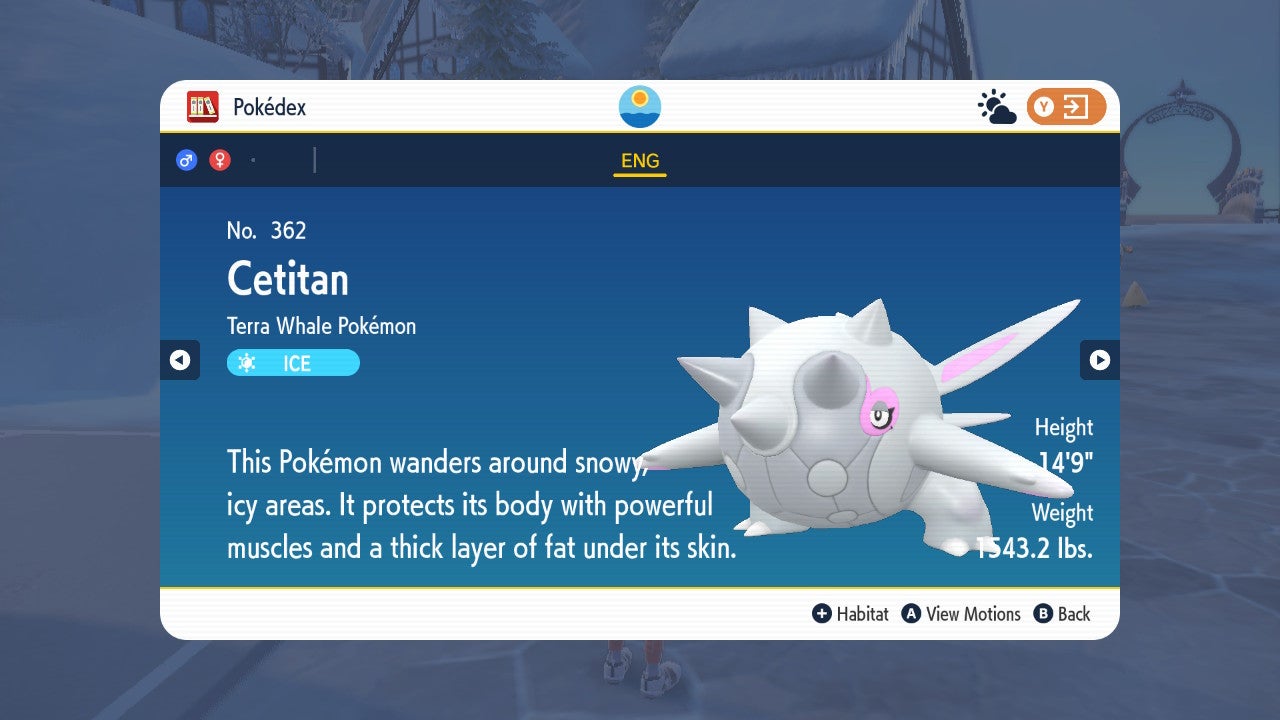 How to evolve Cetoddle into Cetitan in Pok mon Scarlet and Violet - 55