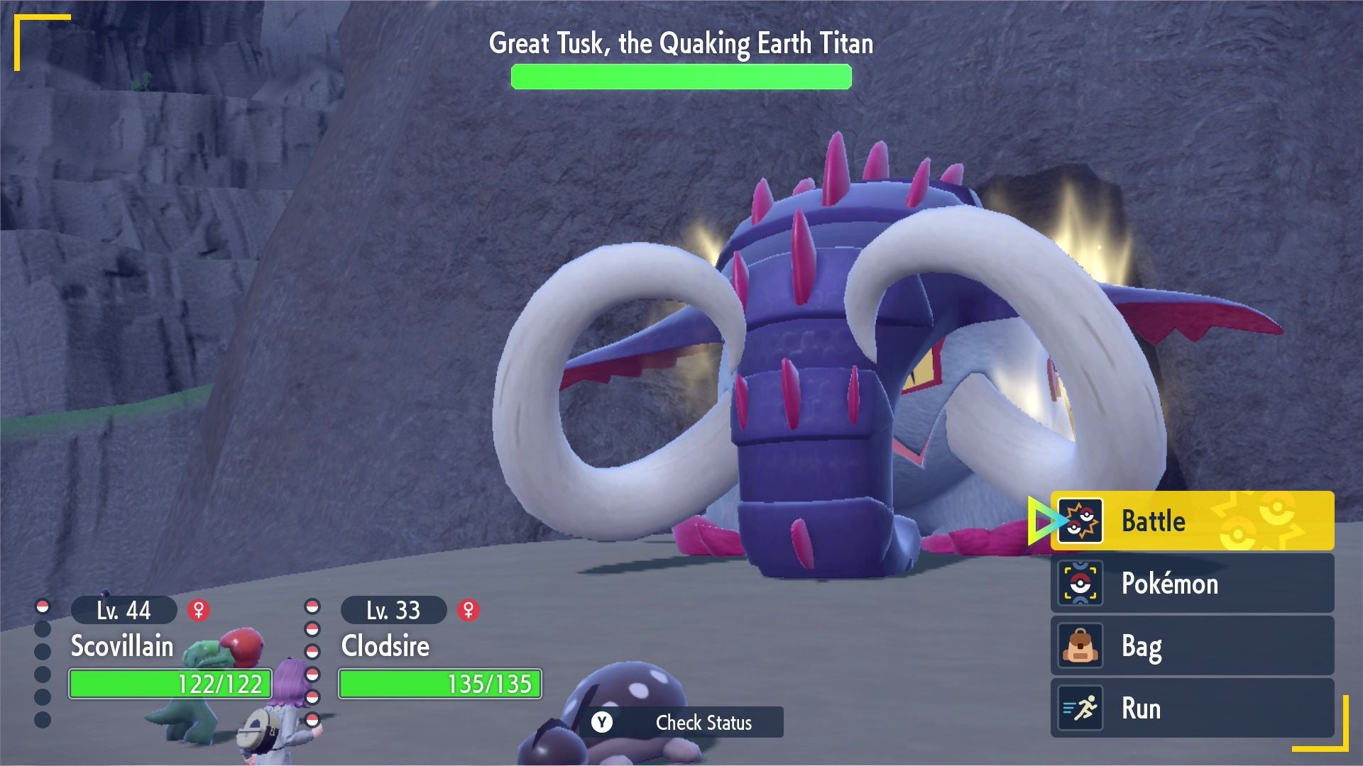 Quaking Earth Titan location  Great Tusk and Iron Treads strategy in Pok mon Scarlet and Violet - 8